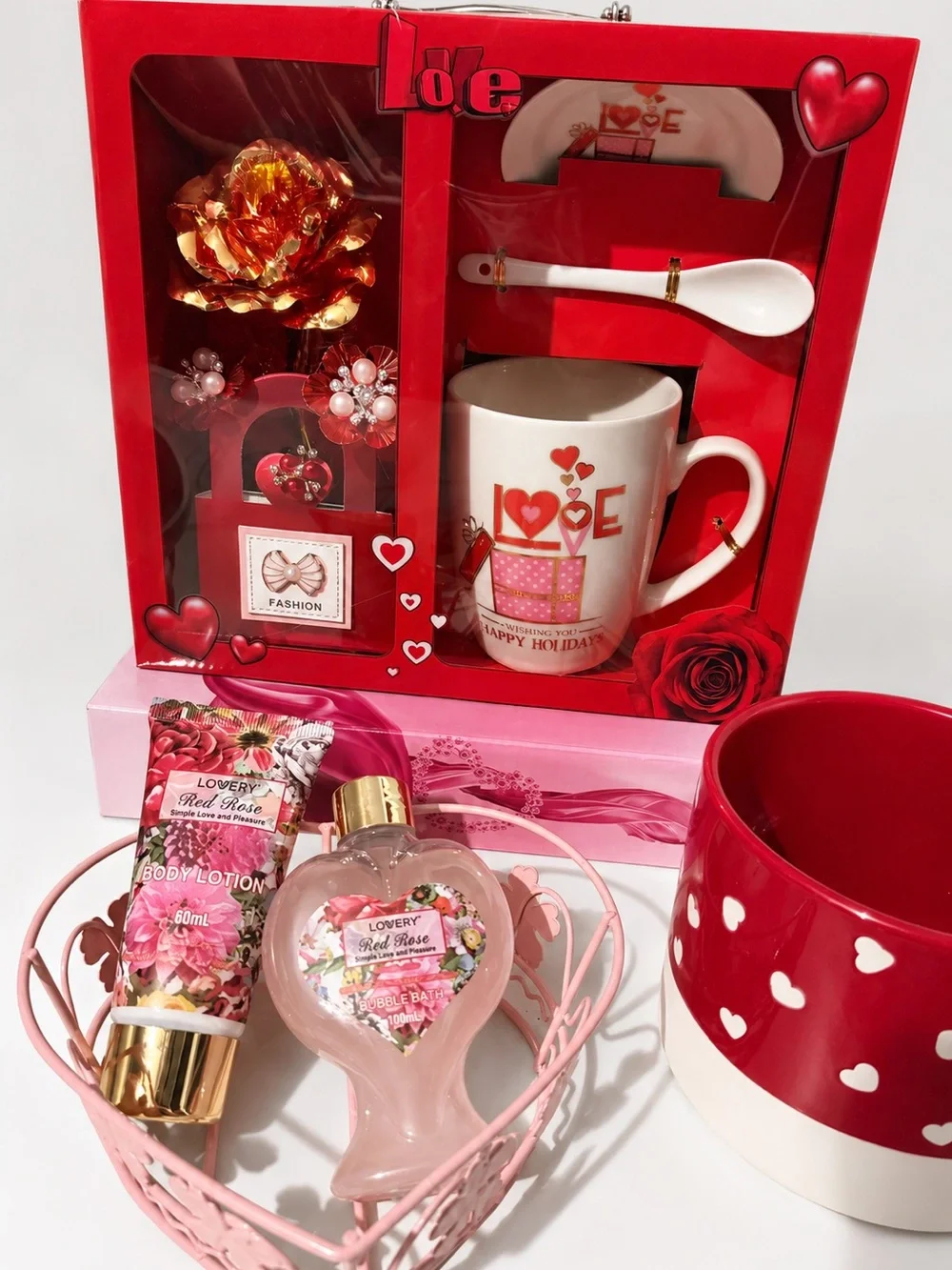 Love Gift Set Bundle Women Bath & Body Planter